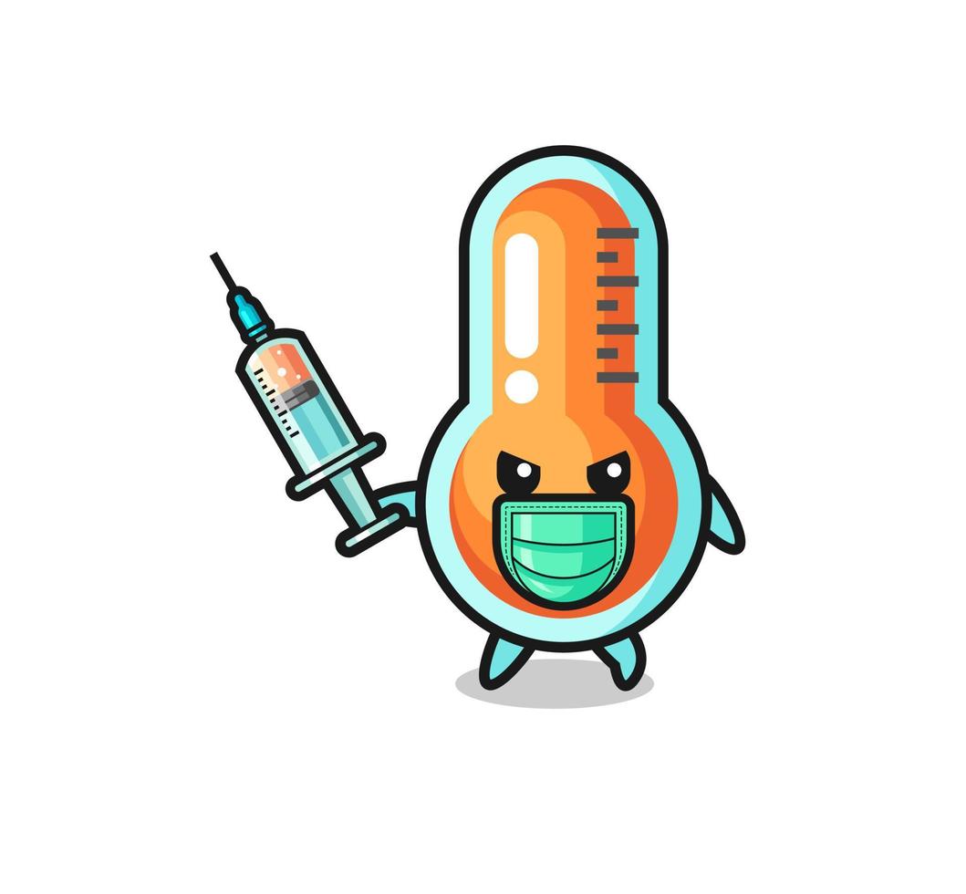 illustration of the thermometer to fight the virus vector