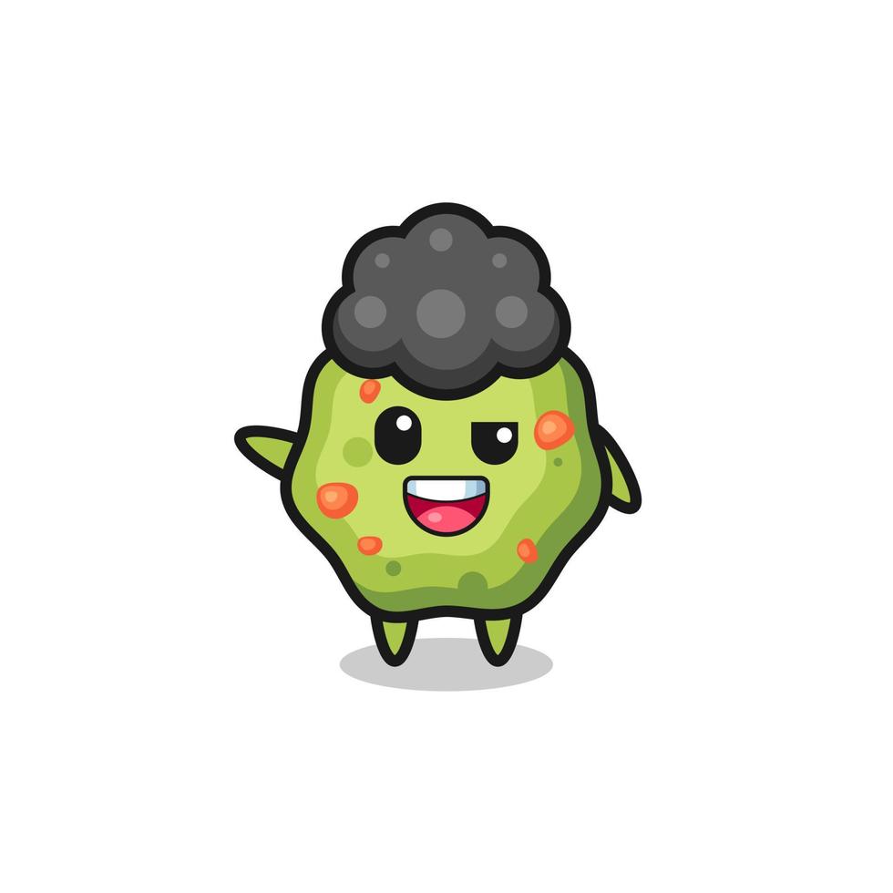 puke character as the afro boy vector