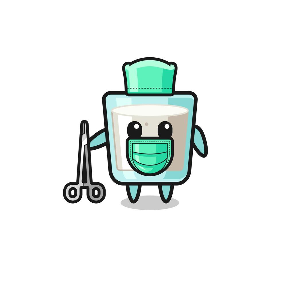 surgeon milk mascot character vector