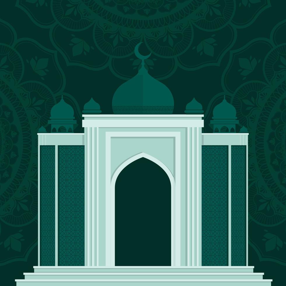 square design post with islamic theme for instagram post vector