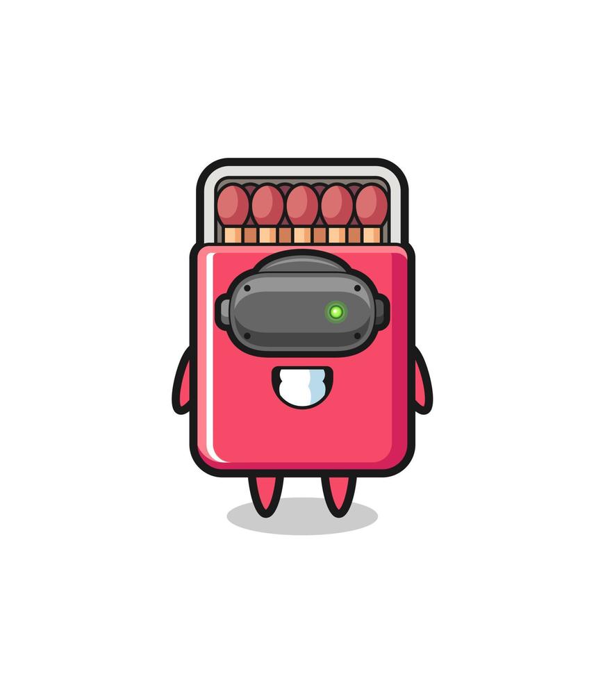 cute matches box using VR headset vector