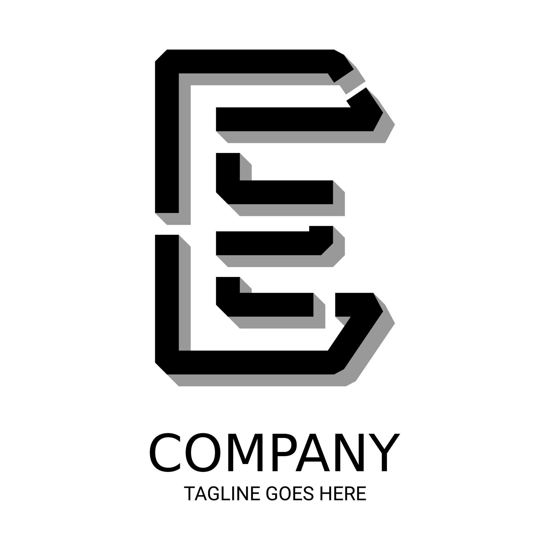 Unique, simple, and very cool 3D letter E logo design. Perfect for t-shirts  and more. 5401002 Vector Art at Vecteezy