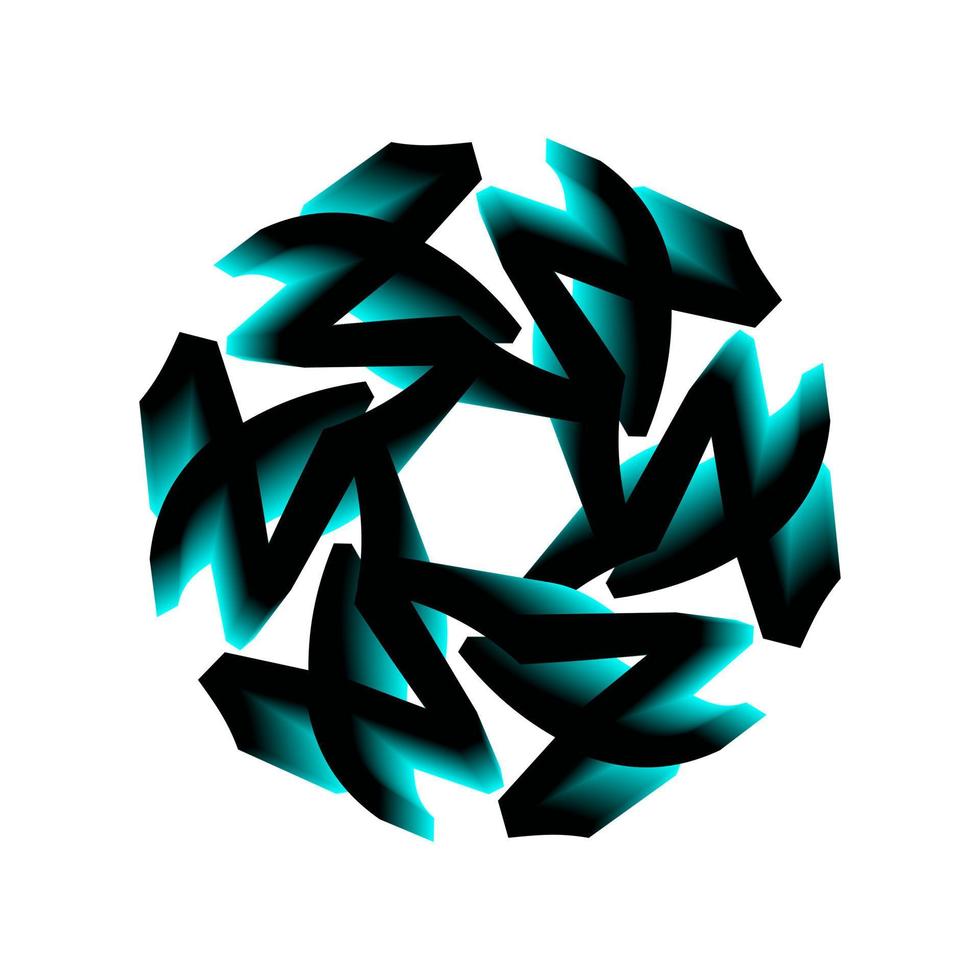 3d abstract logo. Suitable for t-shirts, and so on. vector