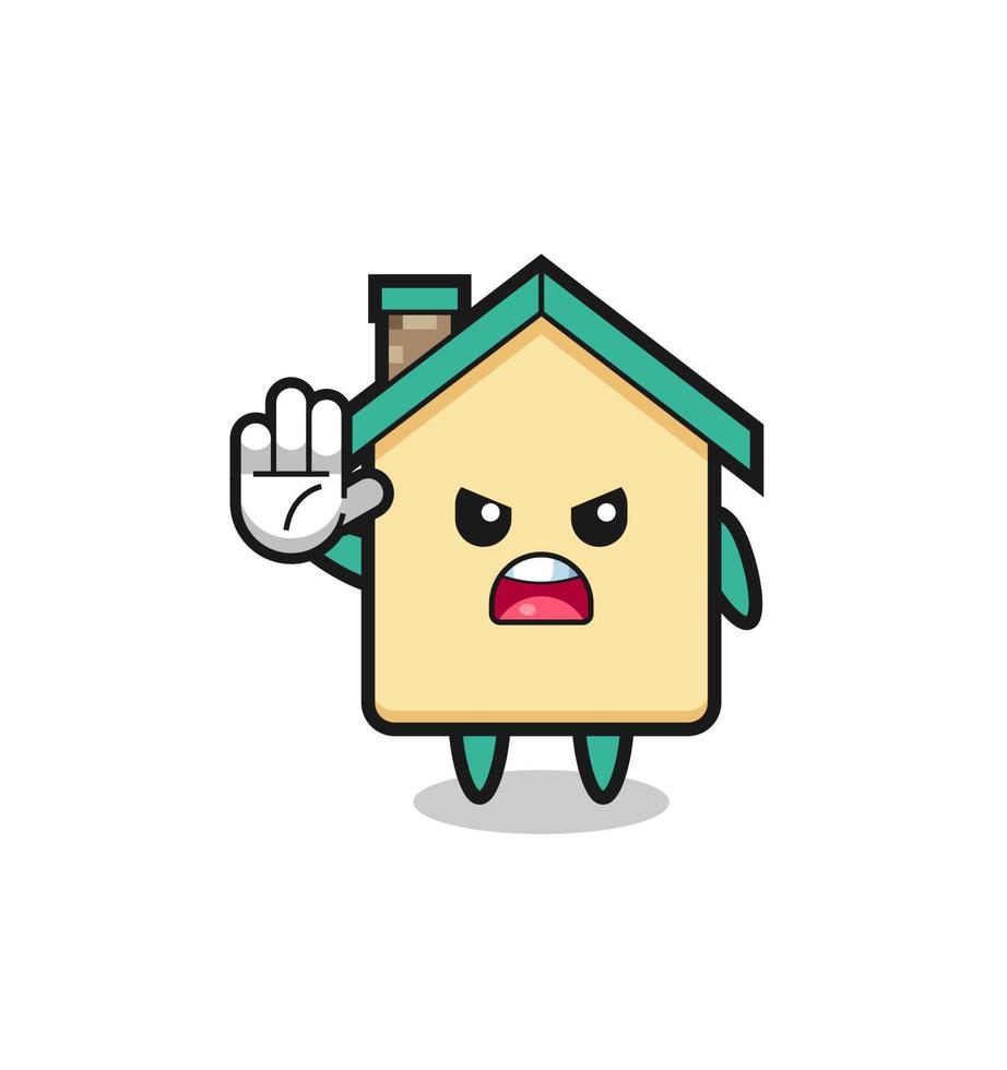 house character doing stop gesture vector