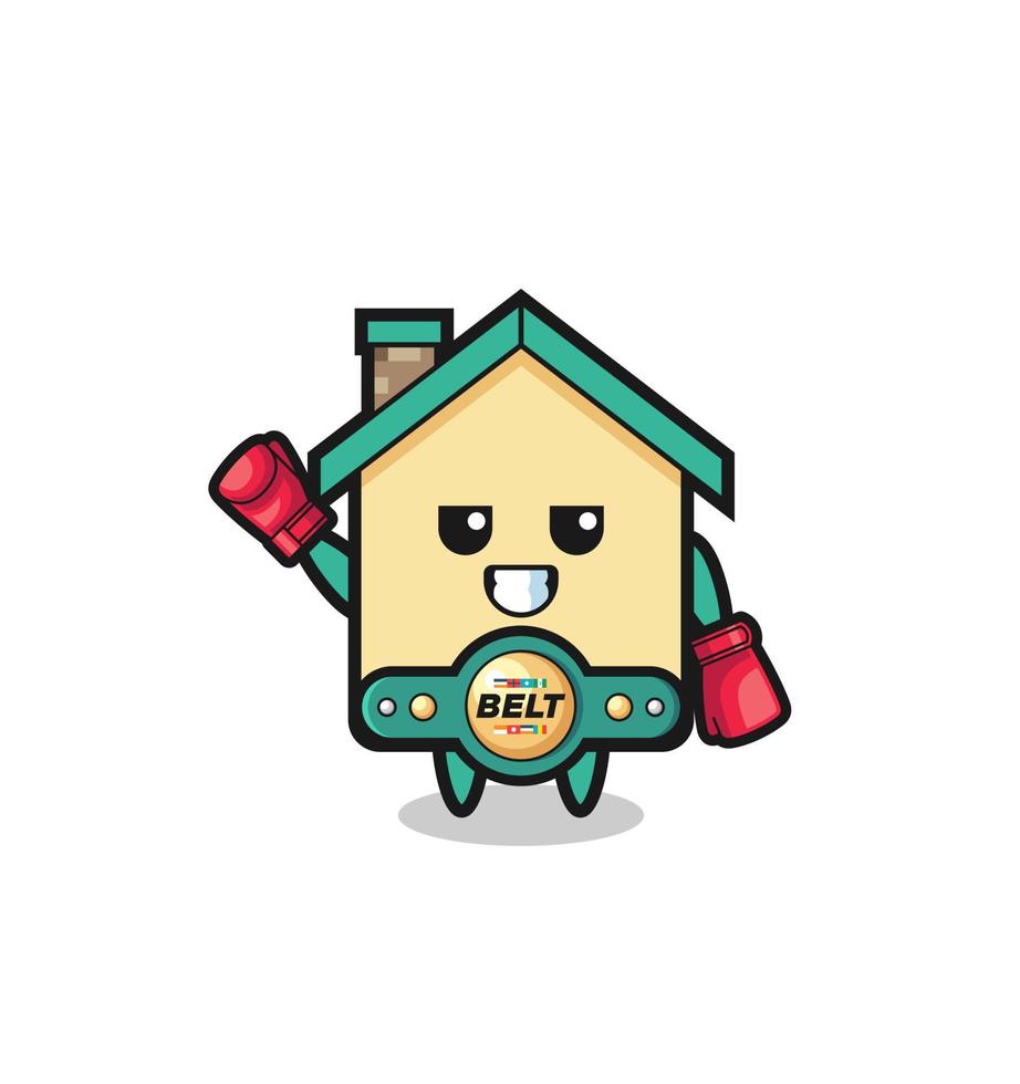 house boxer mascot character vector