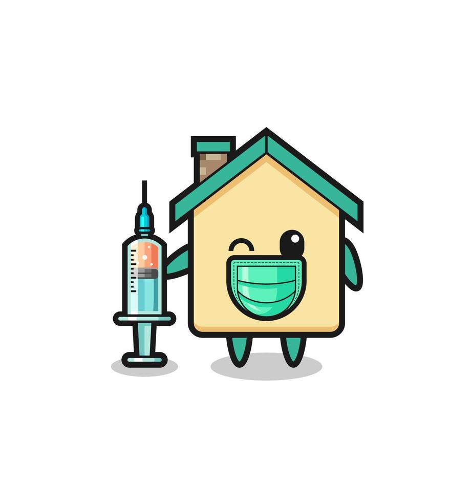 mascota de la casa como vacunador vector