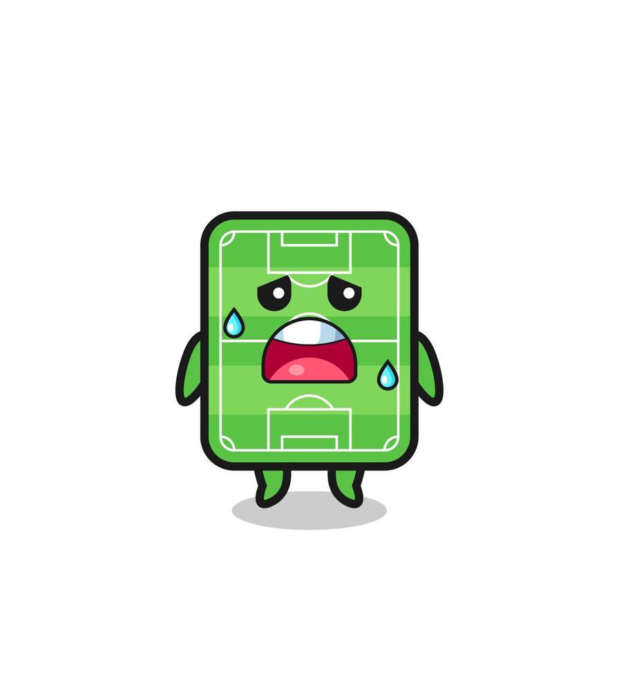 the fatigue cartoon of football field vector