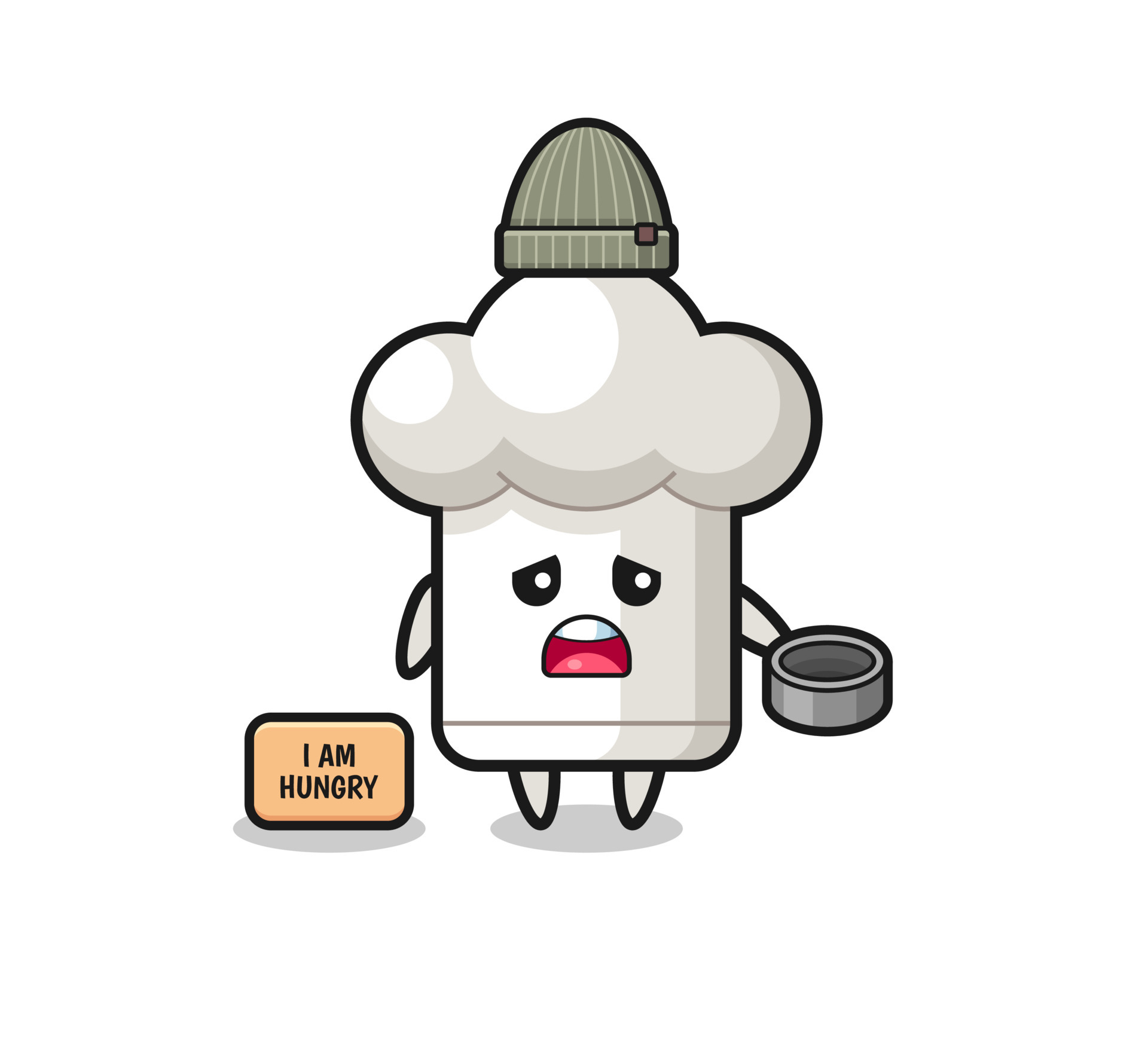 cute chef hat beggar cartoon character 5402107 Vector Art at Vecteezy