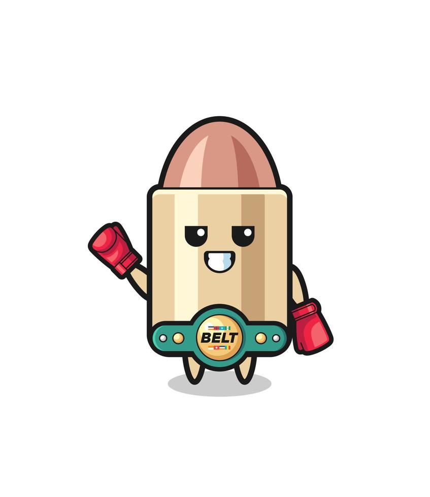 bullet boxer mascot character vector