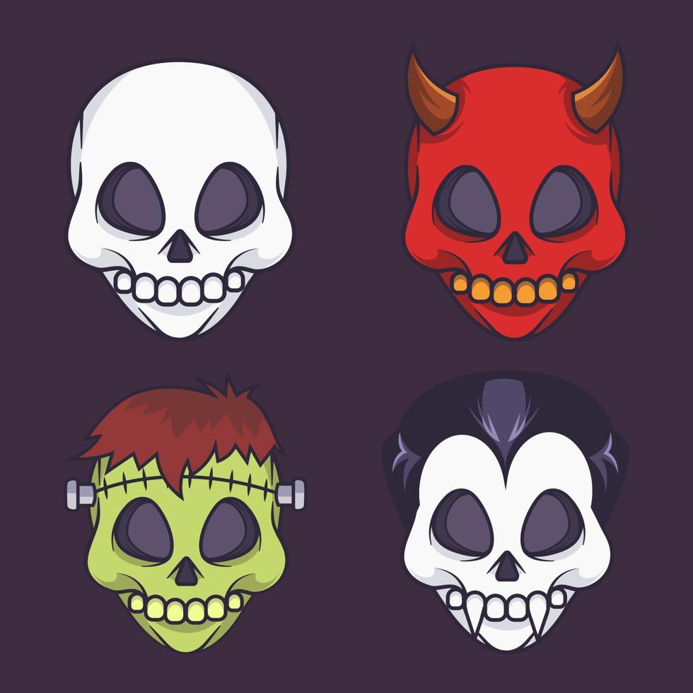 colección de máscaras de calavera de halloween. lindo cráneo máscara .vector ilustración 5402485 Vector en Vecteezy colección de máscaras de calavera de halloween. lindo cráneo máscara .vector ilustración 5402485 Vector en Vecteezy