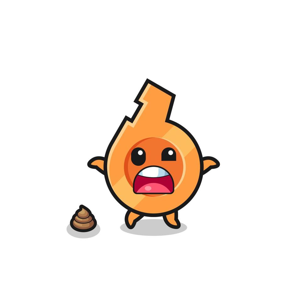whistle earth surprised to meet poop vector