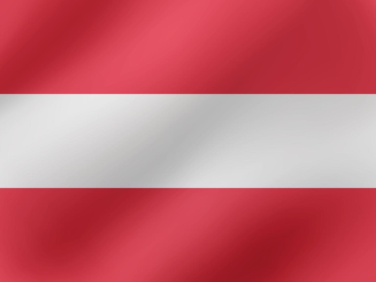 vector ilustración ondulada realista del diseño de la bandera de austria