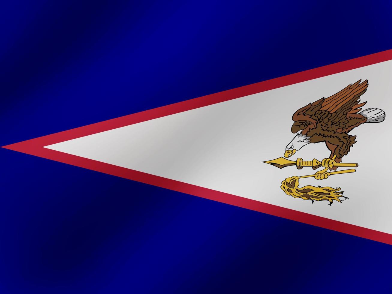 Vector Realistic Wavy Illustration Of American Samoa Flag Design