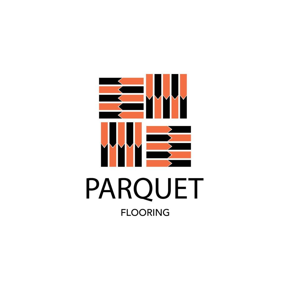 design illustration art minimalist line parquet flooring logo vector