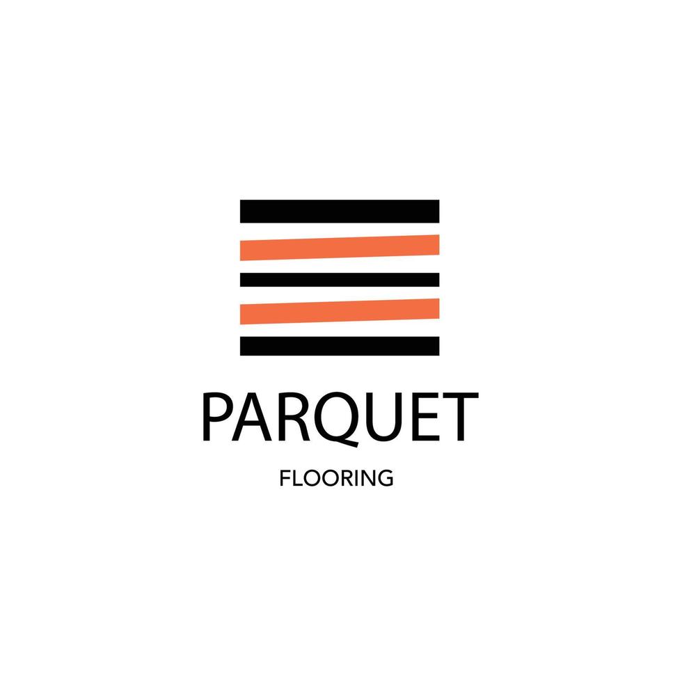 art minimalist line parquet flooring logo vector illustration design