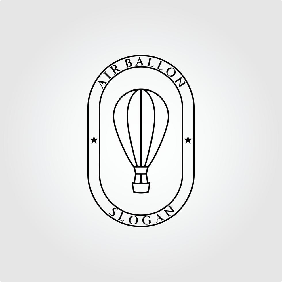 creative air balloon icon line art minimalist logo vector illustration design