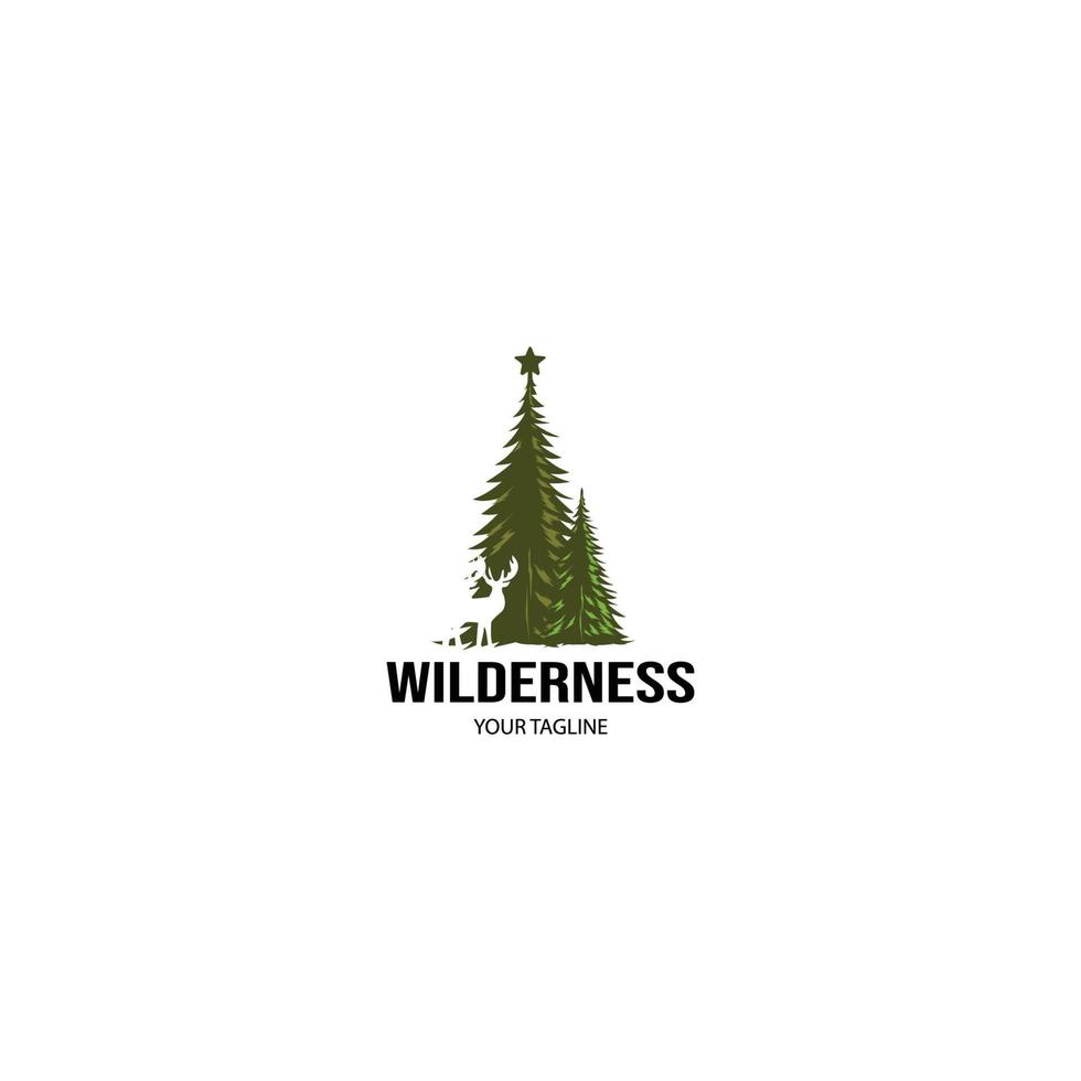 two cypress line art minimalist logo vector illustration design