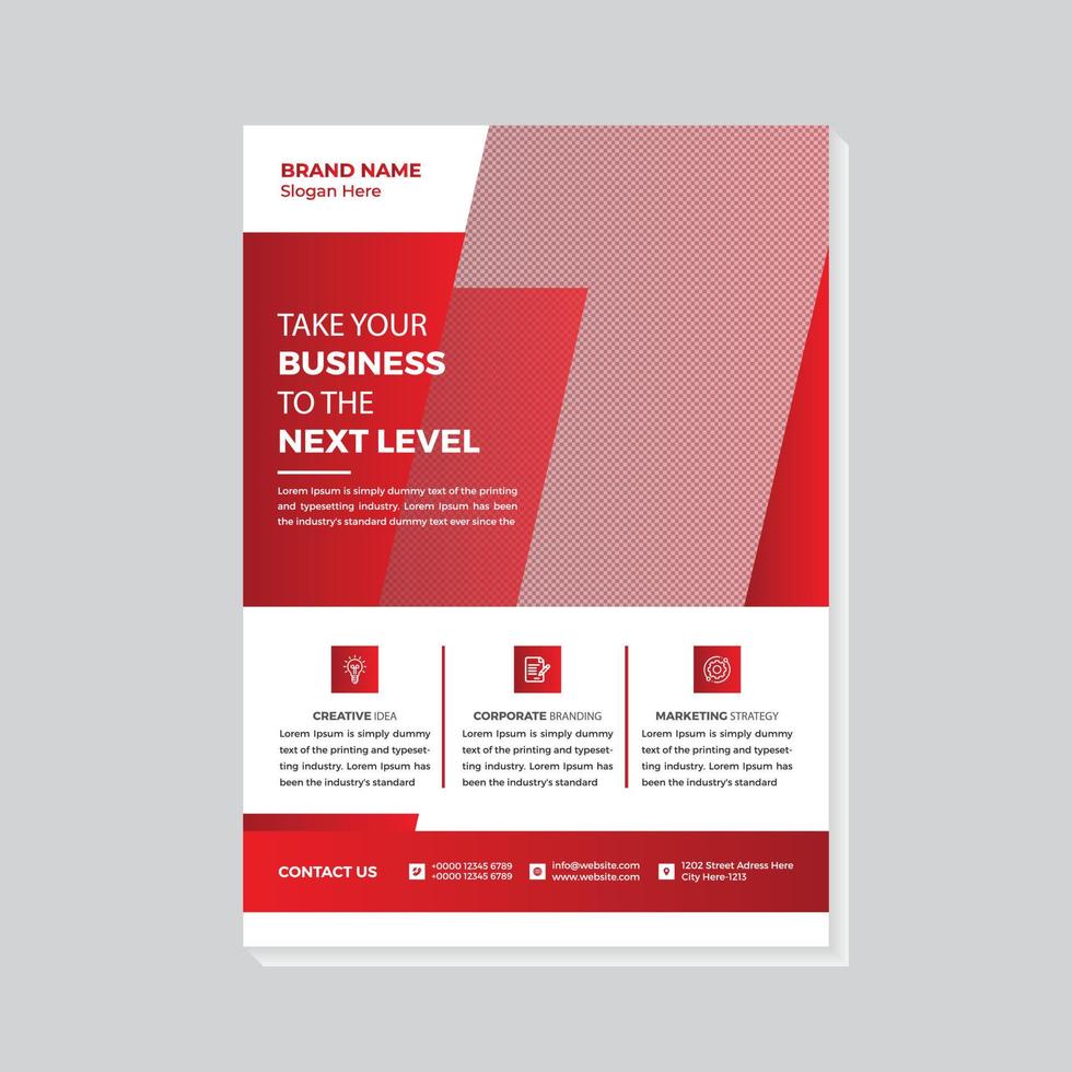 Red Corporate Flyer Template vector