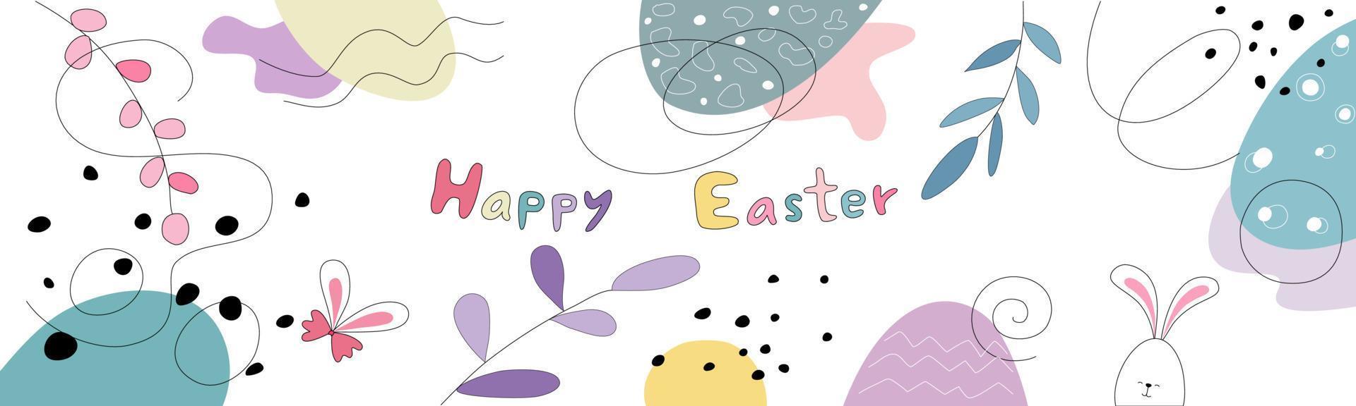 Abstract Easter Egg Pattern Collection vector