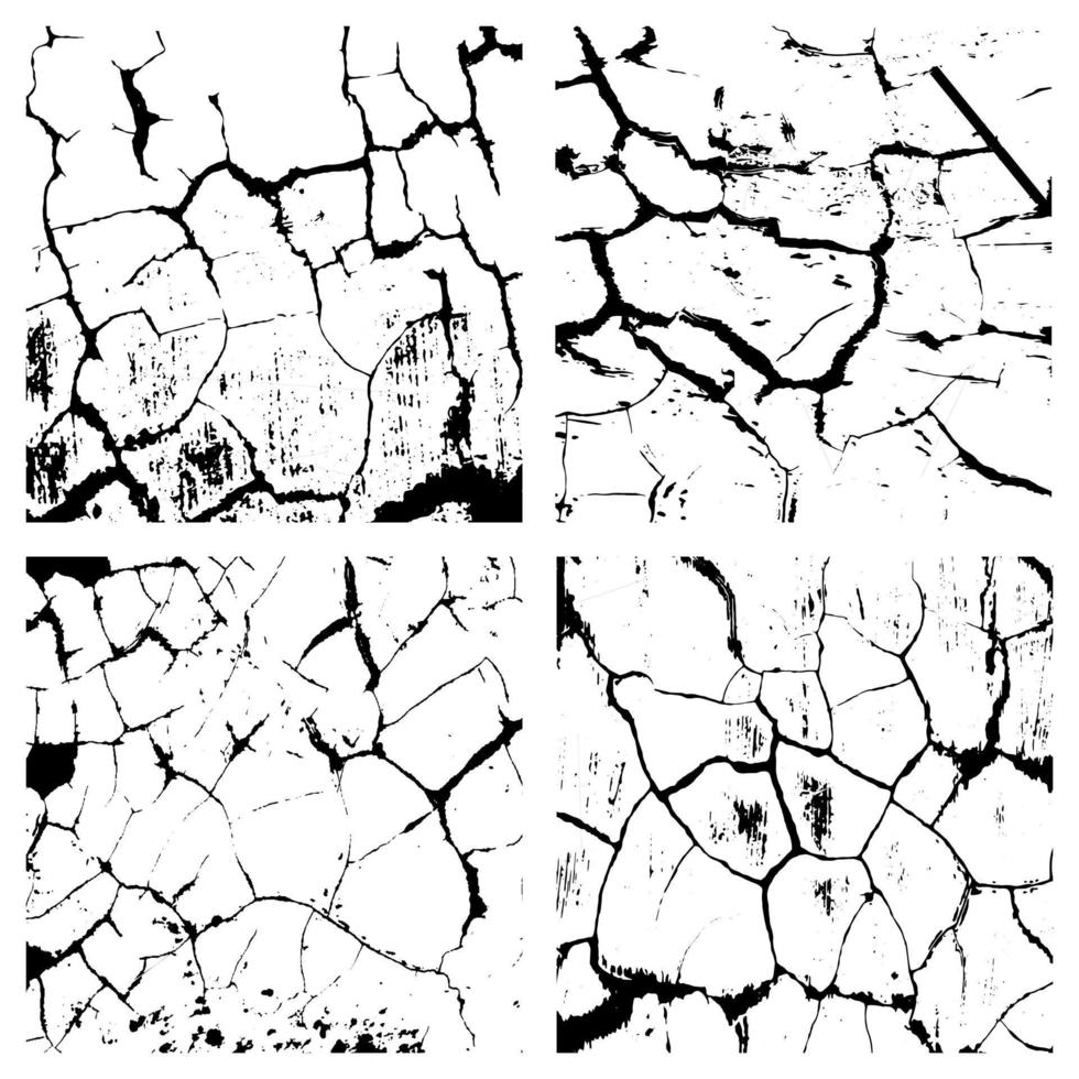 Abstract Cracked Old Wall Texture vector