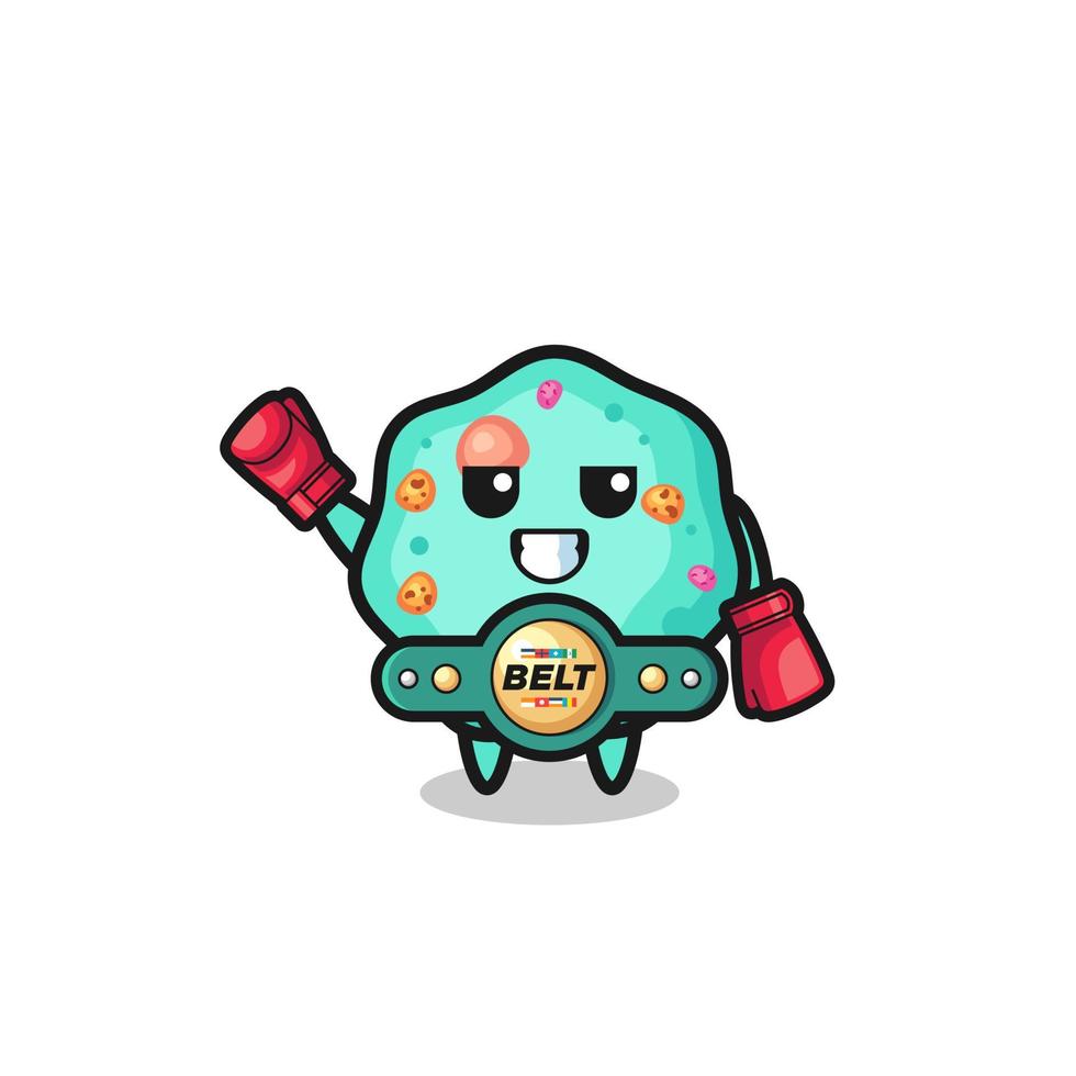 amoeba boxer mascot character vector