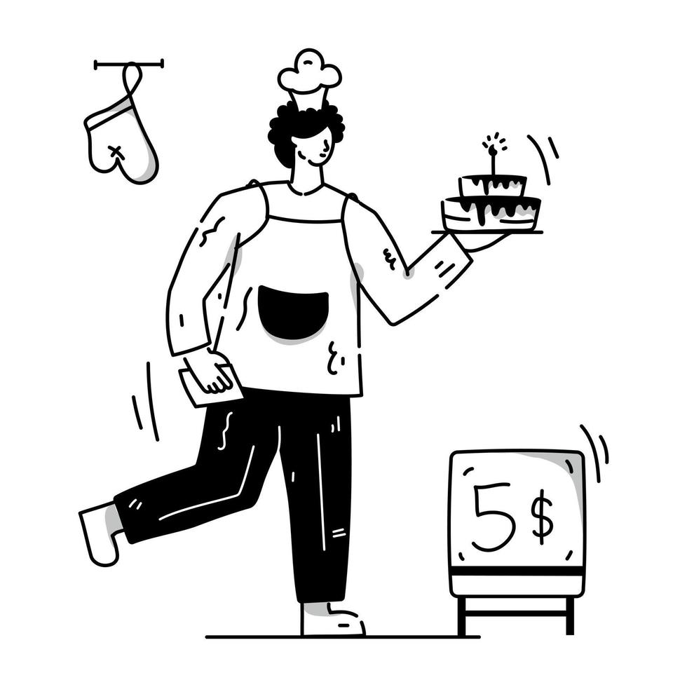 A well-designed hand drawn illustration vector
