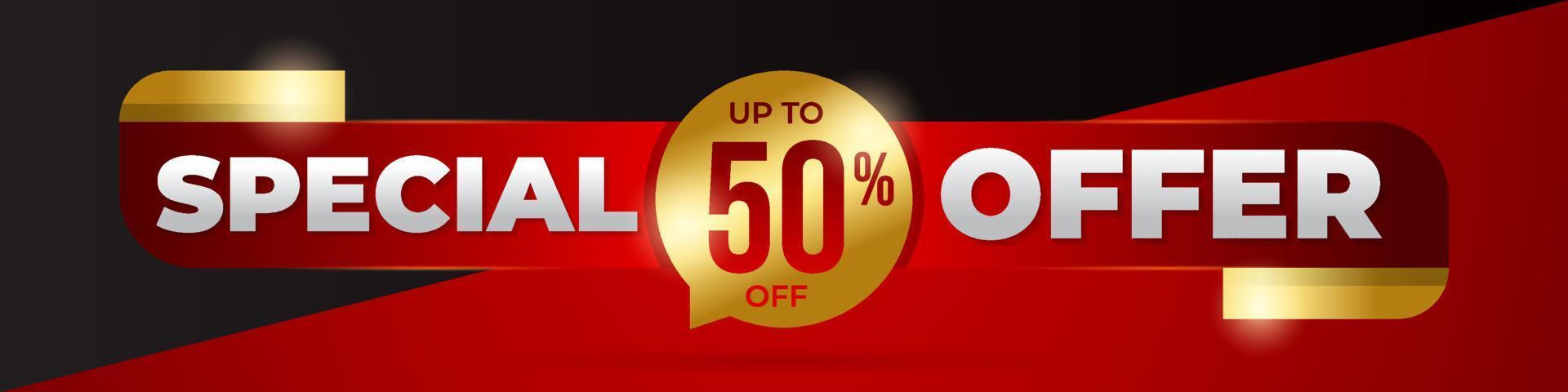 Special offer sale banner vector besign, discount label and sticker for media promotion product