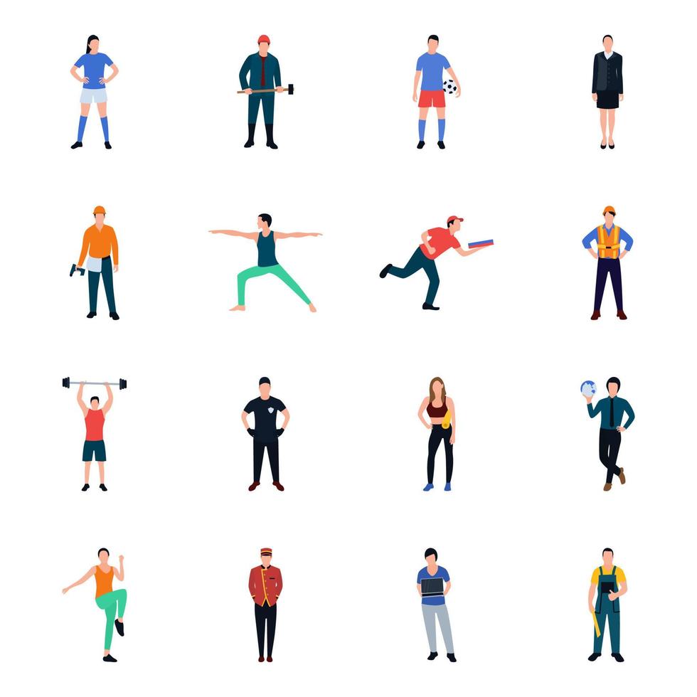 Group of professional avatars vector