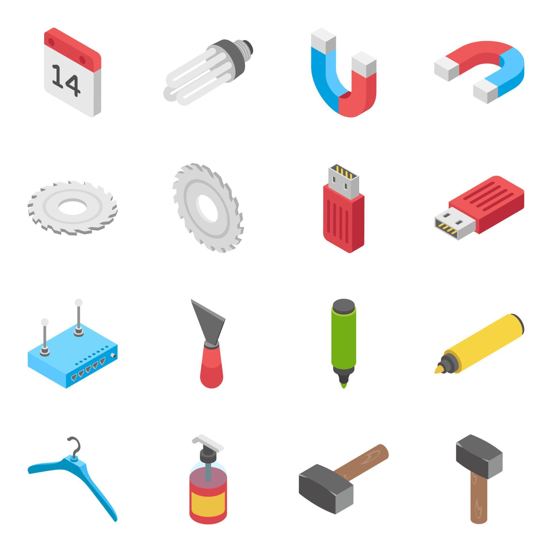 Objects Collection Concepts 5405917 Vector Art at Vecteezy