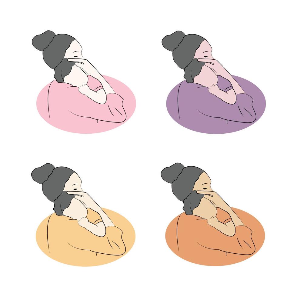 Illustration vector graphic of mother and child good for celebrating mother's day