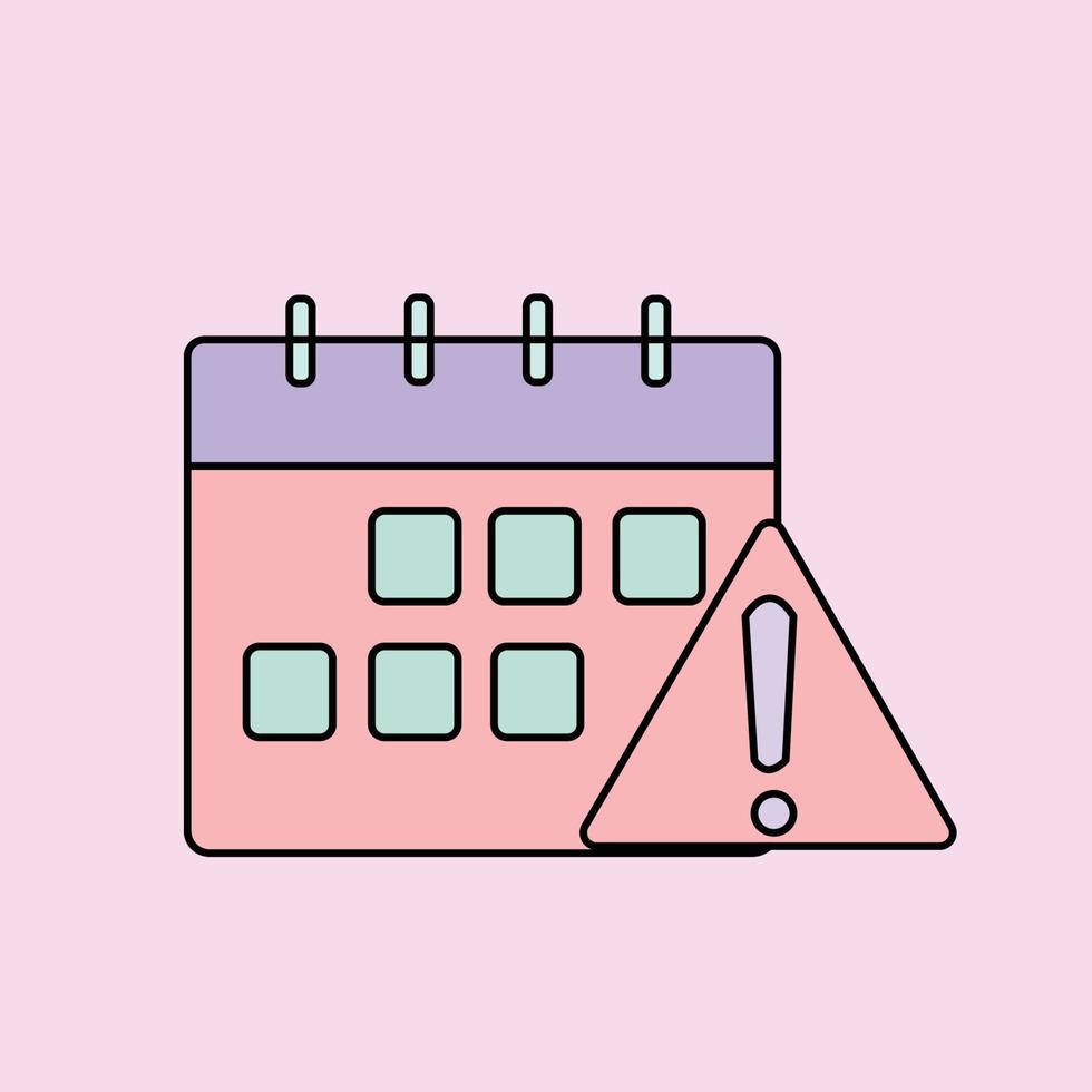 A warning sign icon isolated on pink background vector