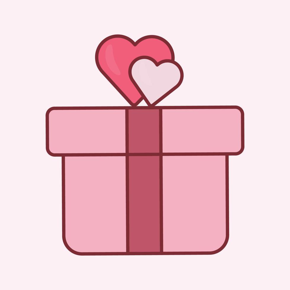 Valentine days icon isolated soft pink background. Vector