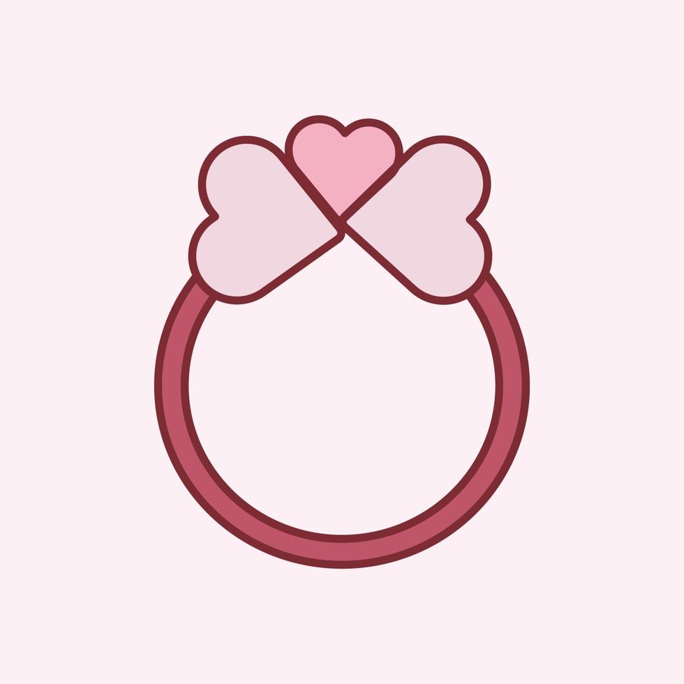 Valentine days icon isolated soft pink background. Vector