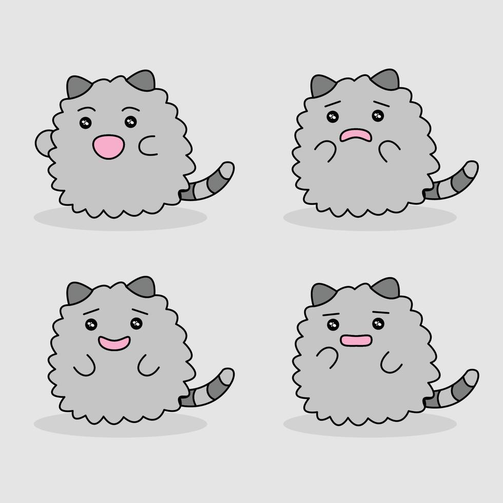 Cute cartoon sheep set vector