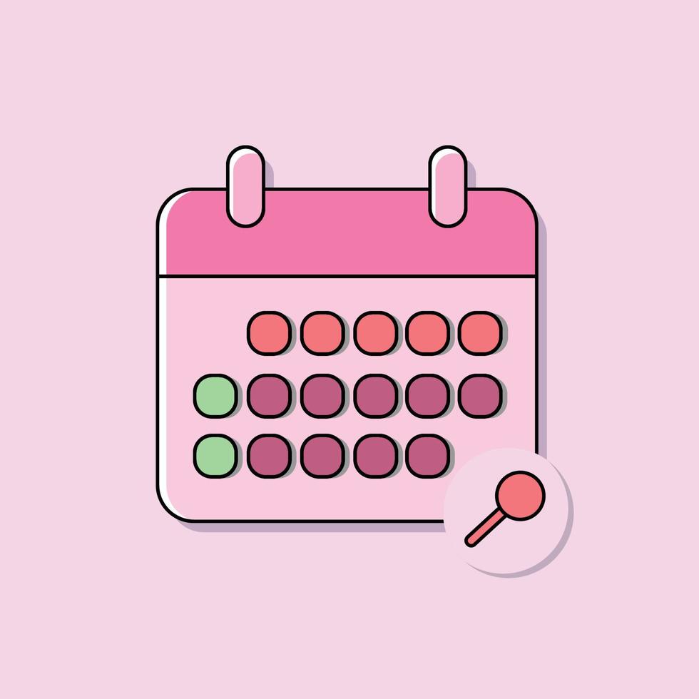 Illustration vector graphic of calender flat illustration icon