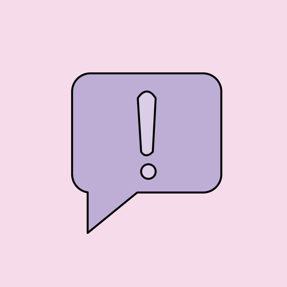 A warning sign icon isolated on pink background vector