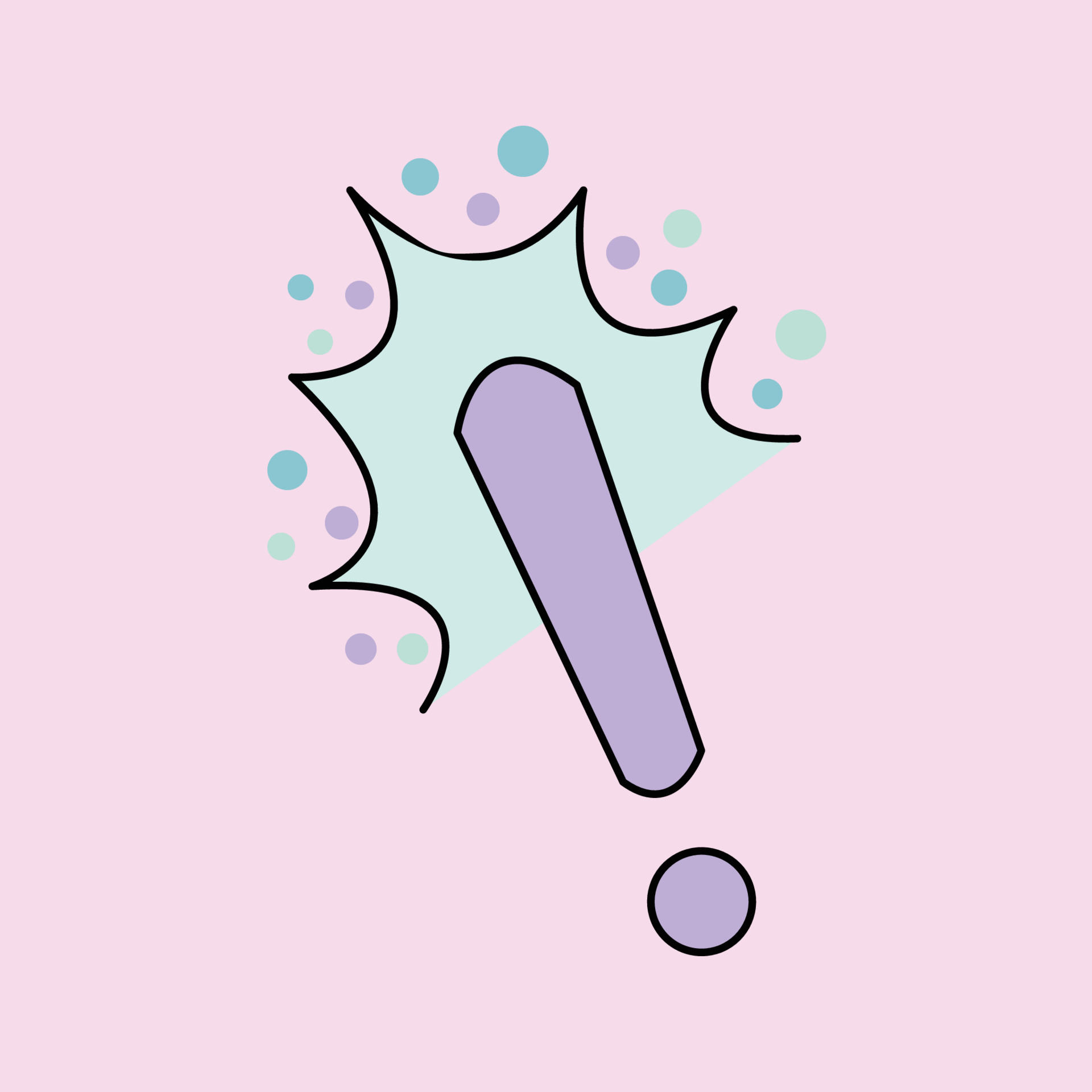 A warning sign icon isolated on pink background 5406408 Vector Art at