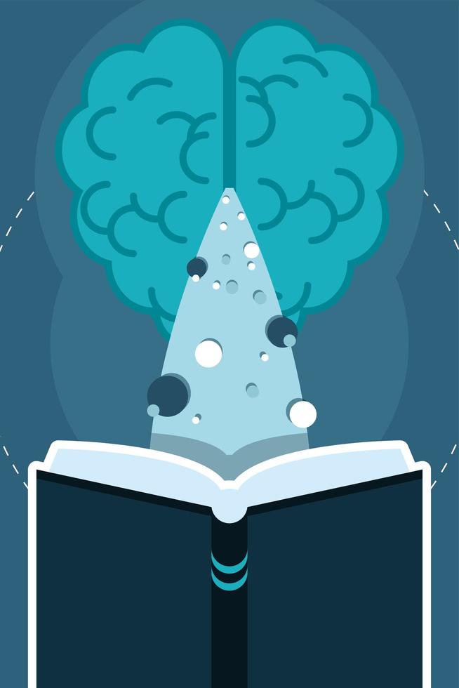 book and brain storming vector