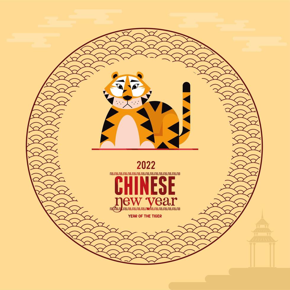 chinese new year 2022 poster vector