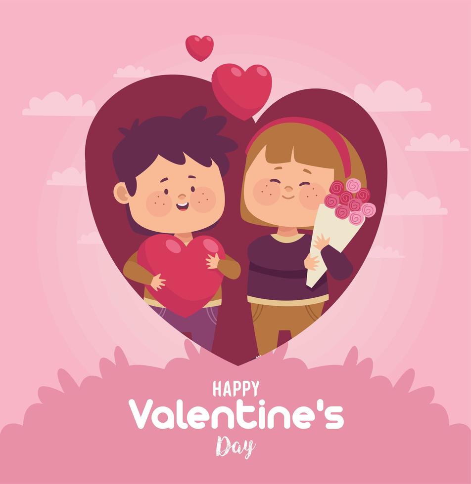 lovers in heart vector