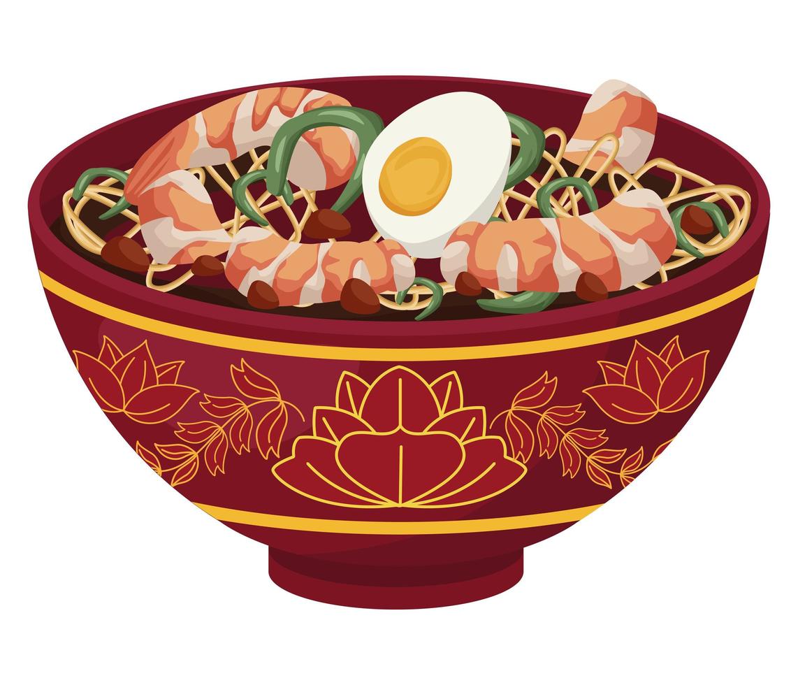 pac pow chinese soup vector