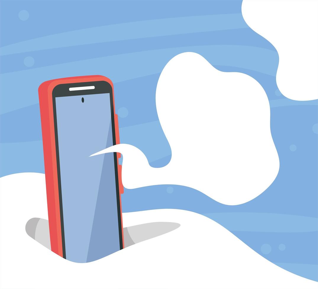 smartphone with smoke vector