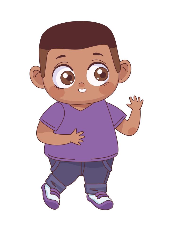 niño afro vector