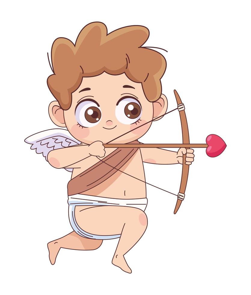 cupido ángel lindo personaje vector