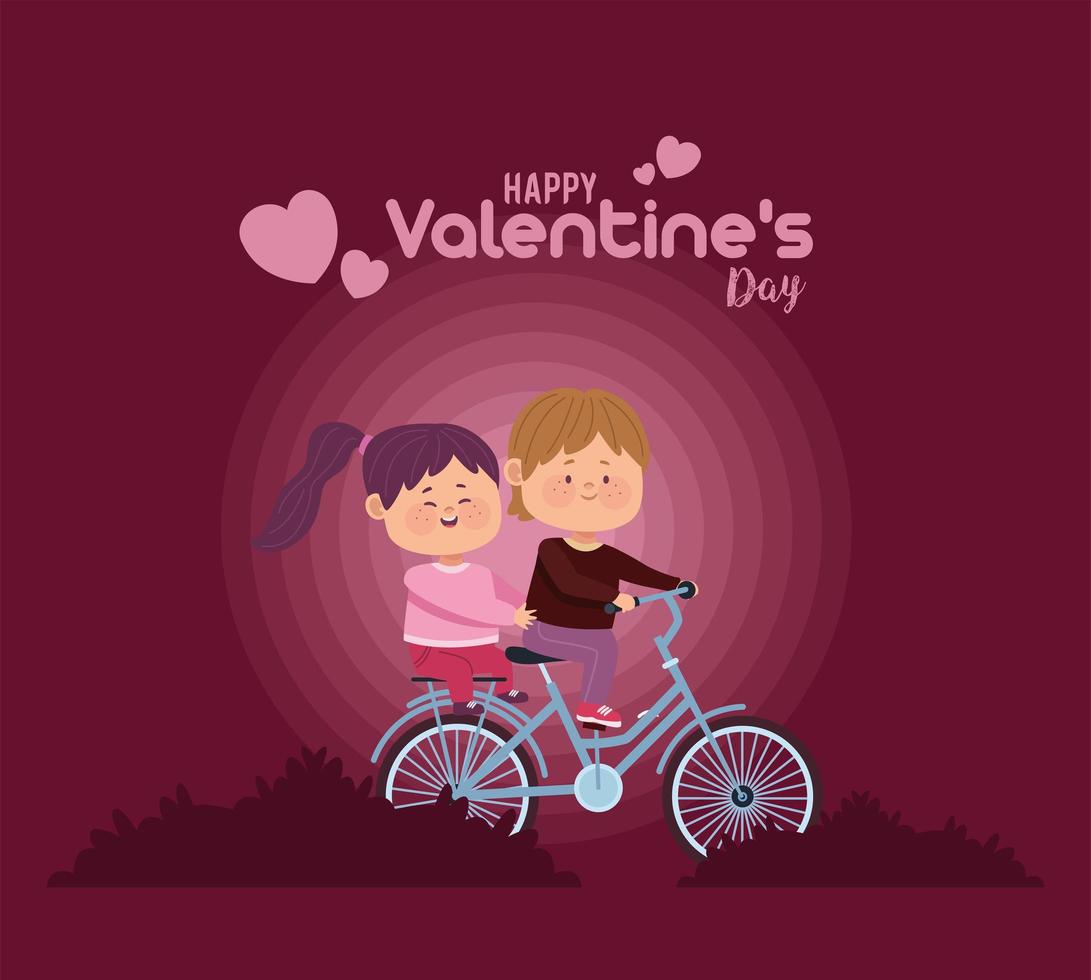 lovers in bicycle characters vector