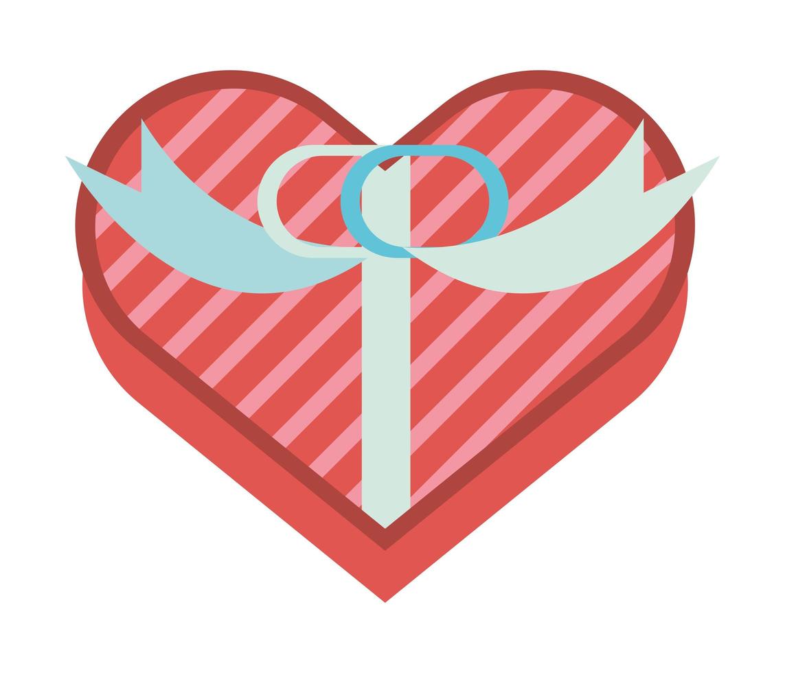 heart gift box vector
