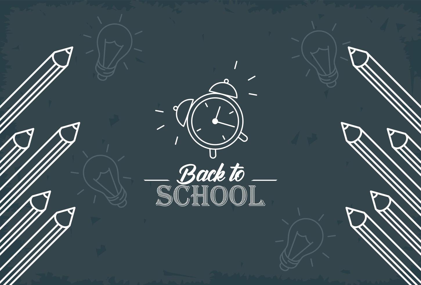 back to school postcard vector