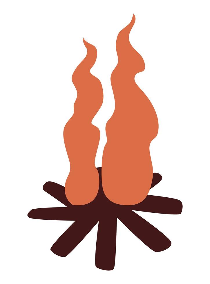 campfire flame icon vector