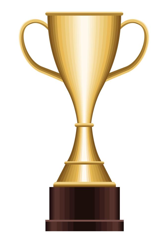 golden trophy cup vector