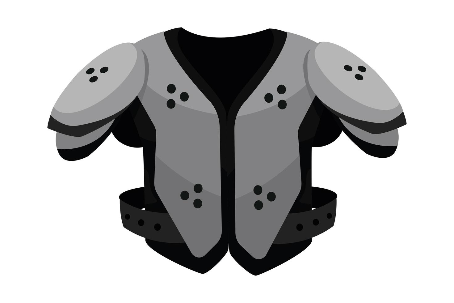 american football protection jacket vector